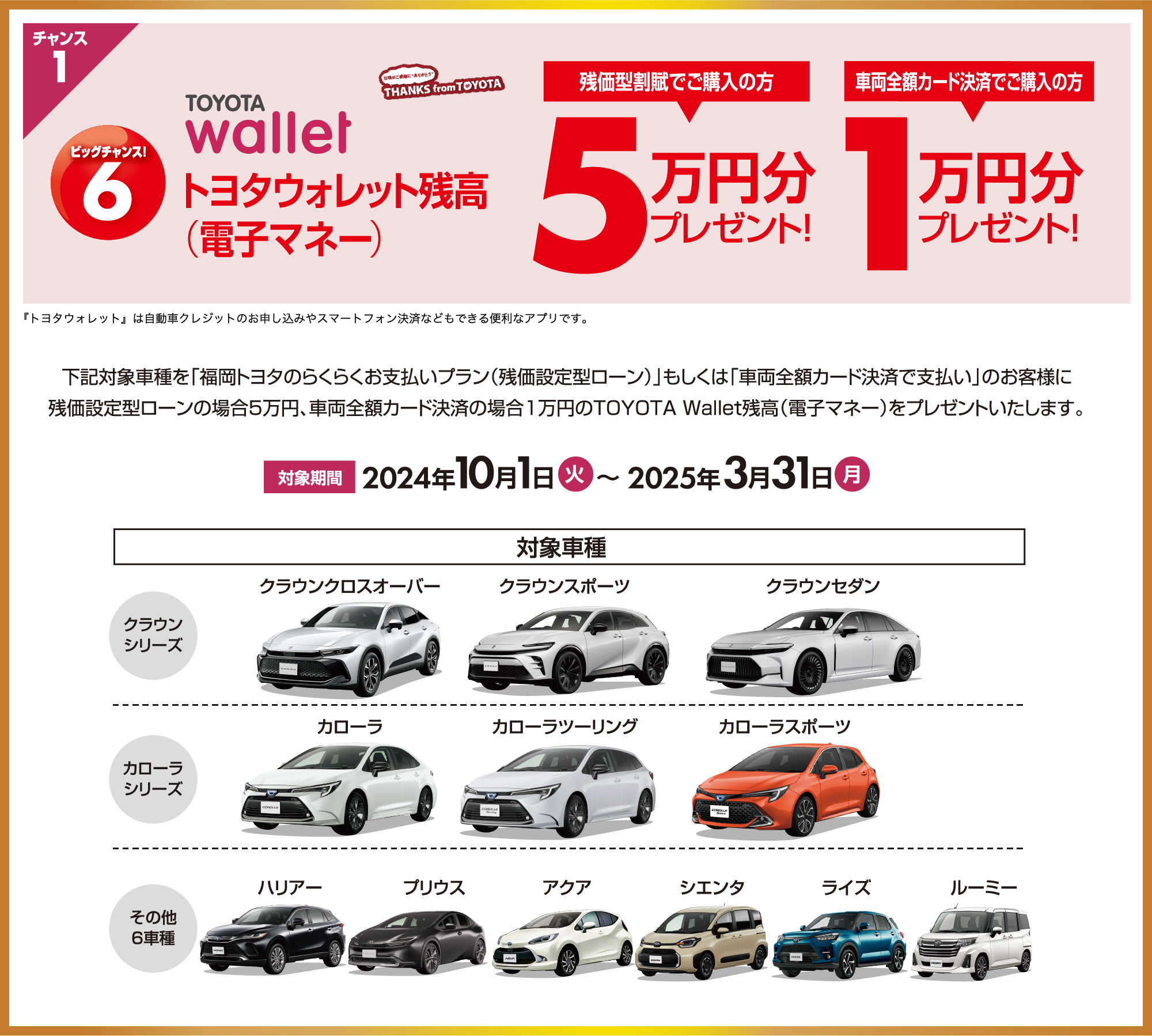 残価型割賦でご購入の方5万円分プレゼント!