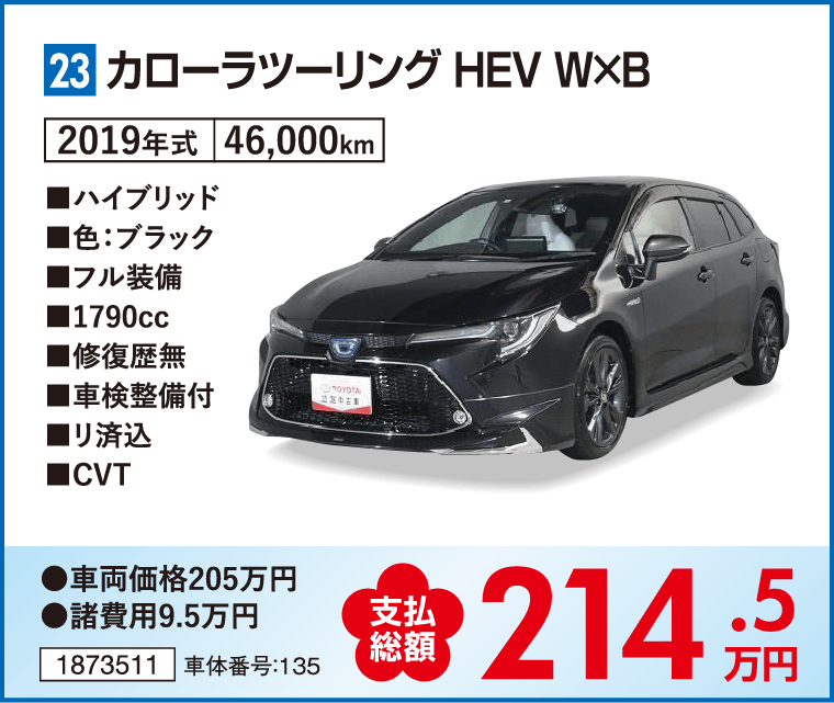 カローラツーリング HEV W×B