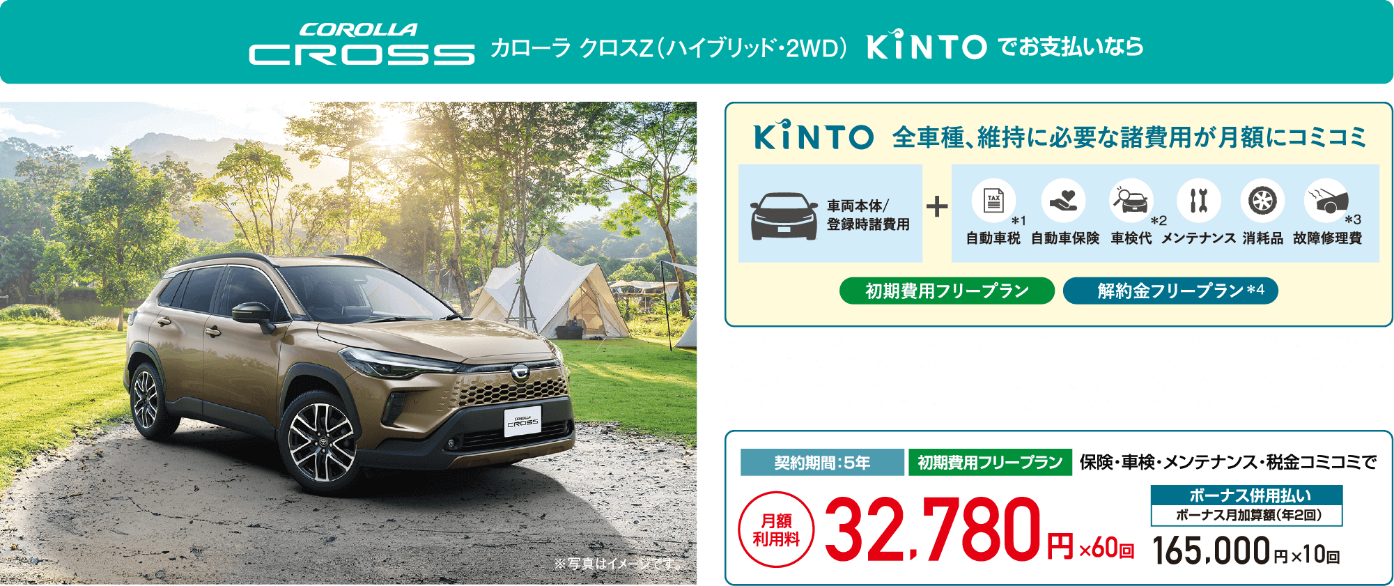 カローラ クロスZ（ハイブリッド・2WD）KINTOでお支払いなら
