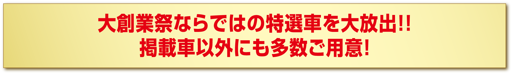 試乗車歴・社用車歴を大放出！掲載者以外にも多数の特選中古車をご用意！