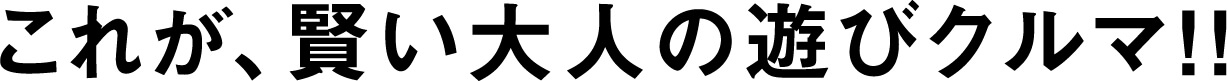 これが、賢い大人の遊びクルマ！！