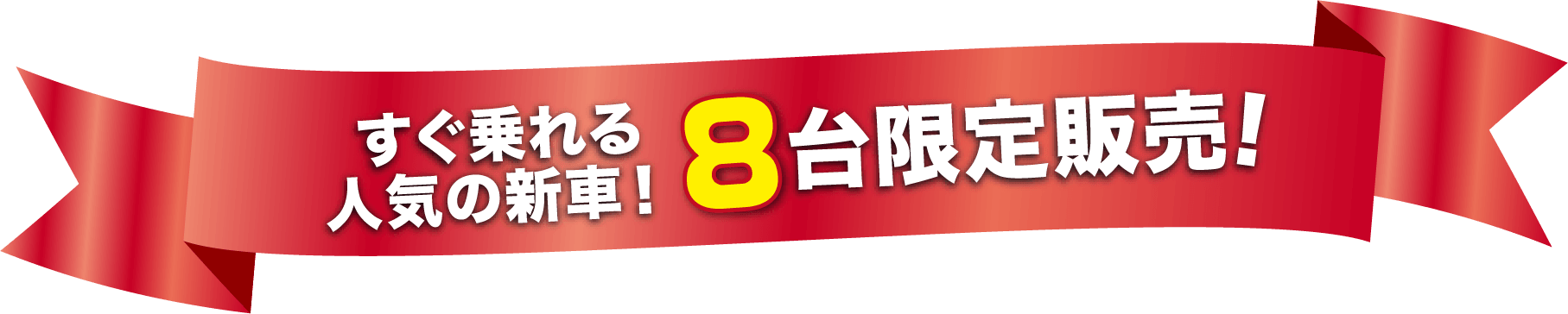 すぐ乗れる人気の新車！8台限定販売！