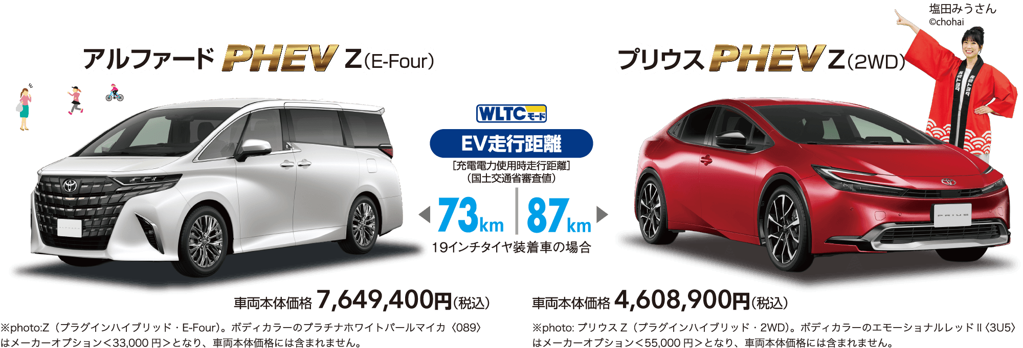アルファードPHEV Z（E-Four） プリウスPHEV Z（2WD） 